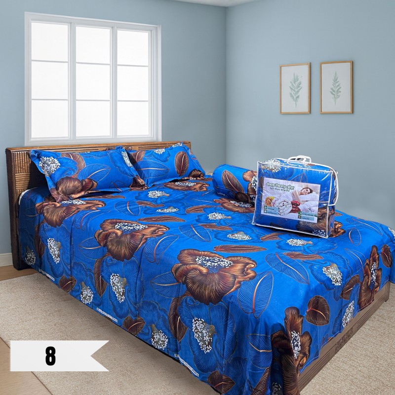 5Pcs Winter Comforter Double Bed Twill Cotton Bedding