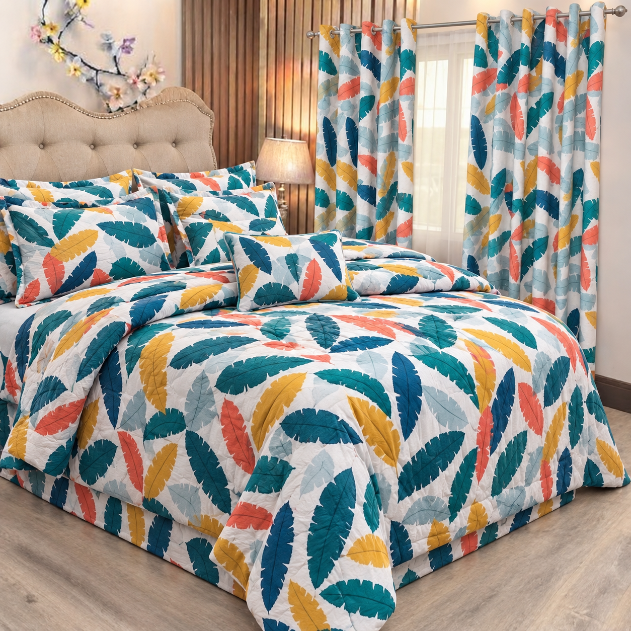7 pcs comforter set pata