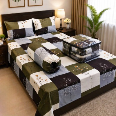 5Pcs Comforter Double Bed Twill Cotton Bedding-028