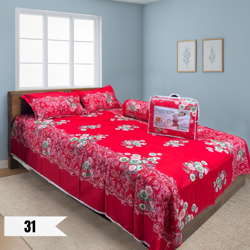 5 pcs Comforter Set Red