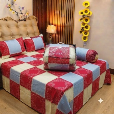 5Pcs Comforter Double Bed Twill Cotton Bedding-031