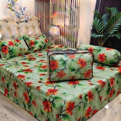 5Pcs Comforter Double Bed Twill Cotton Bedding-012
