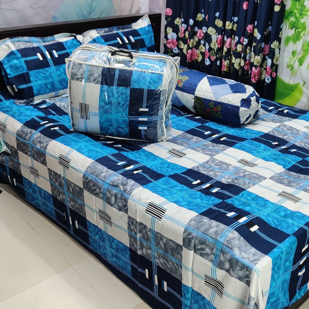 5Pcs Comforter Double Bed Twill Cotton Bedding-001